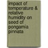 Impact of Temperature & Relative Humidity on Seed of Pongamia Pinnata