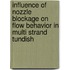 Influence of Nozzle Blockage on Flow Behavior in Multi Strand Tundish