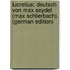 Lucretius: Deutsch Von Max Seydel (Max Schlierbach). (German Edition)