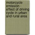 Motorcycle Emission - Effect of Driving Cycle in Urban and Rural Area