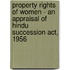 Property Rights of Women - An Appraisal of Hindu Succession Act, 1956