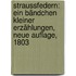 Straussfedern: Ein Bändchen kleiner Erzählungen, Neue Auflage, 1803