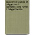 Taxonomic studies of Polygonum L. (Complex) and Rumex L. Polygonaceae