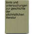 Texte und Untersuchungen zur Geschichte der altchristlichen Literatur