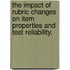 The Impact of Rubric Changes on Item Properties and Test Reliability.