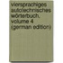 Viersprachiges Autotechnisches Wörterbuch, Volume 4 (German Edition)