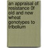 An Appraisal of Resistance 0f Old And New Wheat Genotypes To Tribolium