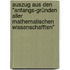 Auszug Aus Den "anfangs-gründen Aller Mathematischen Wissenschafften"
