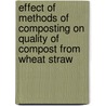 Effect of methods of composting on quality of compost from wheat straw by Rajhans Verma