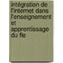 Intégration De L'internet Dans L'enseignement Et Apprentissage Du Fle