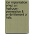 Ion Implantation Effect On Hydrogen Permeation & Embrittlement Of Hsla