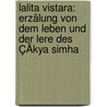 Lalita Vistara: Erzälung Von Dem Leben Und Der Lere Des ÇÂkya Simha by Lefmann Salomon