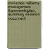 McKenzie-Williams Management Framework Plan; Summary Decision Document