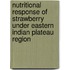 Nutritional Response of Strawberry Under Eastern Indian Plateau Region