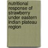 Nutritional Response of Strawberry Under Eastern Indian Plateau Region