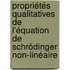 Propriétés qualitatives de l'équation de Schrödinger non-linéaire