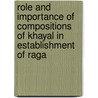 Role and Importance of Compositions of Khayal in Establishment of Raga by Abha Chaurasia