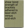 Shear Bond Strength of Brackets Adhered to laser-Etch Versus Acid-Etch door Hakam Alfaqheri