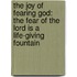The Joy Of Fearing God: The Fear Of The Lord Is A Life-Giving Fountain