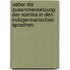 Ueber die zusammensetzung der nomina in den indogermanischen Sprachen.