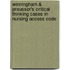 Winningham & Preusser's Critical Thinking Cases in Nursing Access Code