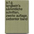 A.F.G. Langbein's Sämmtliche Schriften, zweite Auflage, siebenter Band