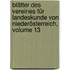 Blätter Des Vereines Für Landeskunde Von Niederösterreich, Volume 13