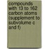 Compounds with 13 to 162 Carbon Atoms (Supplement to Subvolume C and F)