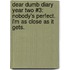 Dear Dumb Diary Year Two #3: Nobody's Perfect. I'm as Close as It Gets.