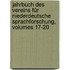 Jahrbuch Des Vereins Für Niederdeutsche Sprachforschung, Volumes 17-20
