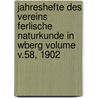 Jahreshefte Des Vereins Ferlische Naturkunde in Wberg Volume V.58, 1902 by Verein Fur Vaterlandische N. Wurttemburg