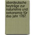 Oberdeutsche Beyträge zur Naturlehre und Oekonomie für das Jahr 1787.