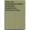 Ueber die haupteigenschaften derjenigen analytischen functionen eines . by Falk Matths
