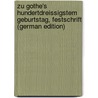 Zu Gothe's Hundertdreissigstem Geburtstag, Festschrift (German Edition) door Wilhelm Sabell Eduard