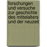 Forschungen und Versuche zur Geschichte des Mittelalters und der Neuzeit door Schafer