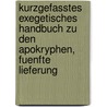 Kurzgefasstes Exegetisches Handbuch zu den Apokryphen, fuenfte Lieferung door Onbekend