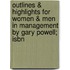 Outlines & Highlights For Women & Men In Management By Gary Powell; Isbn