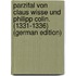 Parzifal Von Claus Wisse Und Philipp Colin. (1331-1336) (German Edition)