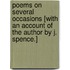 Poems on several occasions [with an account of the author by J. Spence.]