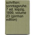 Schriften: Sonntagsruhe. 7 Ed. Leipzig, 1899, Volume 23 (German Edition)