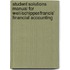 Student Solutions Manual for Weil/Schipper/Francis' Financial Accounting