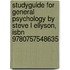 Studyguide For General Psychology By Steve L Ellyson, Isbn 9780757548635