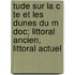 Tude Sur La C Te Et Les Dunes Du M Doc; Littoral Ancien, Littoral Actuel