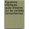 Équations elliptiques quasi-linéaires sur les variétés Riemanniennes door Youssef Maliki