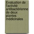 Évaluation de l'activité antibactérienne de deux plantes médicinales