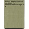 Analyse Der Physikalischen Korrektheit Von Reflexionsuntersuchungen In Vr by Bettina Ziegler