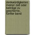 Denkwürdigkeiten meiner Zeit oder Beiträge zu Geschichte, Fünfter Band