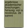 Ergebnisse Akademischer Forschungen, Herausg. Von A. Nicolovius. 2e Samml door Johann Friedrich Ferdinand Delbrück