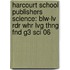 Harcourt School Publishers Science: Blw-Lv Rdr Whr Lvg Thng Fnd G3 Sci 06