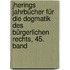 Jherings Jahrbücher für die Dogmatik des bürgerlichen Rechts, 45. Band